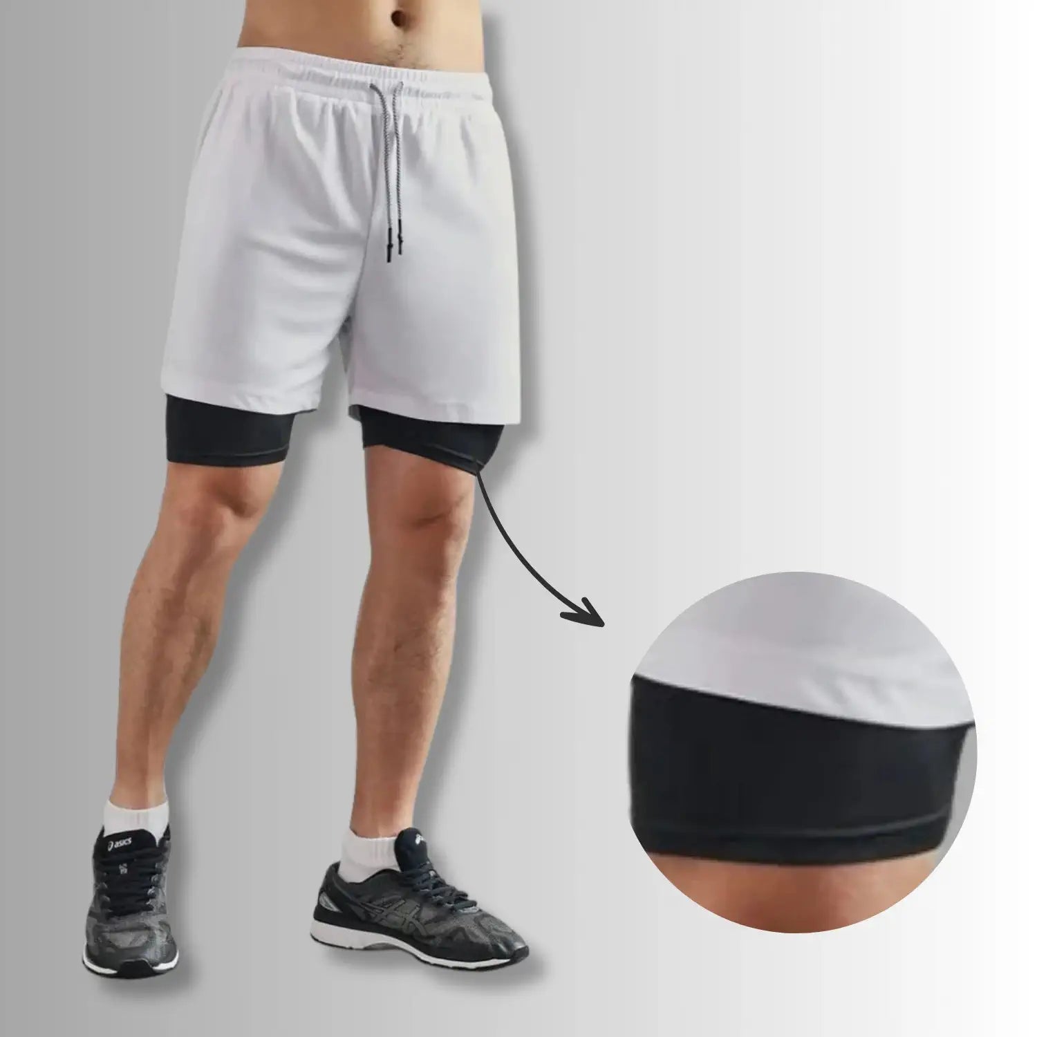 Shorts Esportivo Masculino 2 em 1 para Treino e Corrida, Secagem Rápida e Conforto Total COMPRE 2, GANHE 1 GRÁTIS