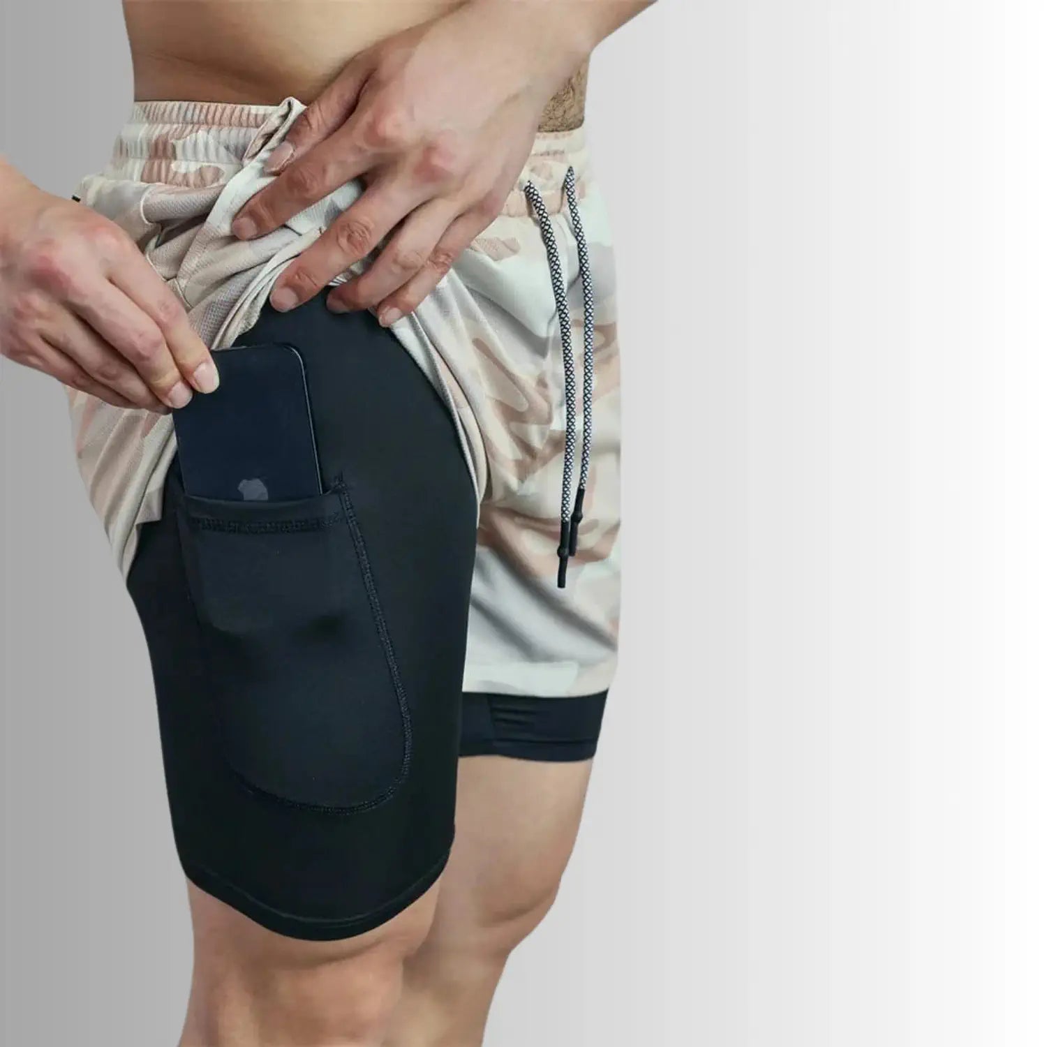 Shorts Esportivo Masculino 2 em 1 para Treino e Corrida, Secagem Rápida e Conforto Total COMPRE 2, GANHE 1 GRÁTIS