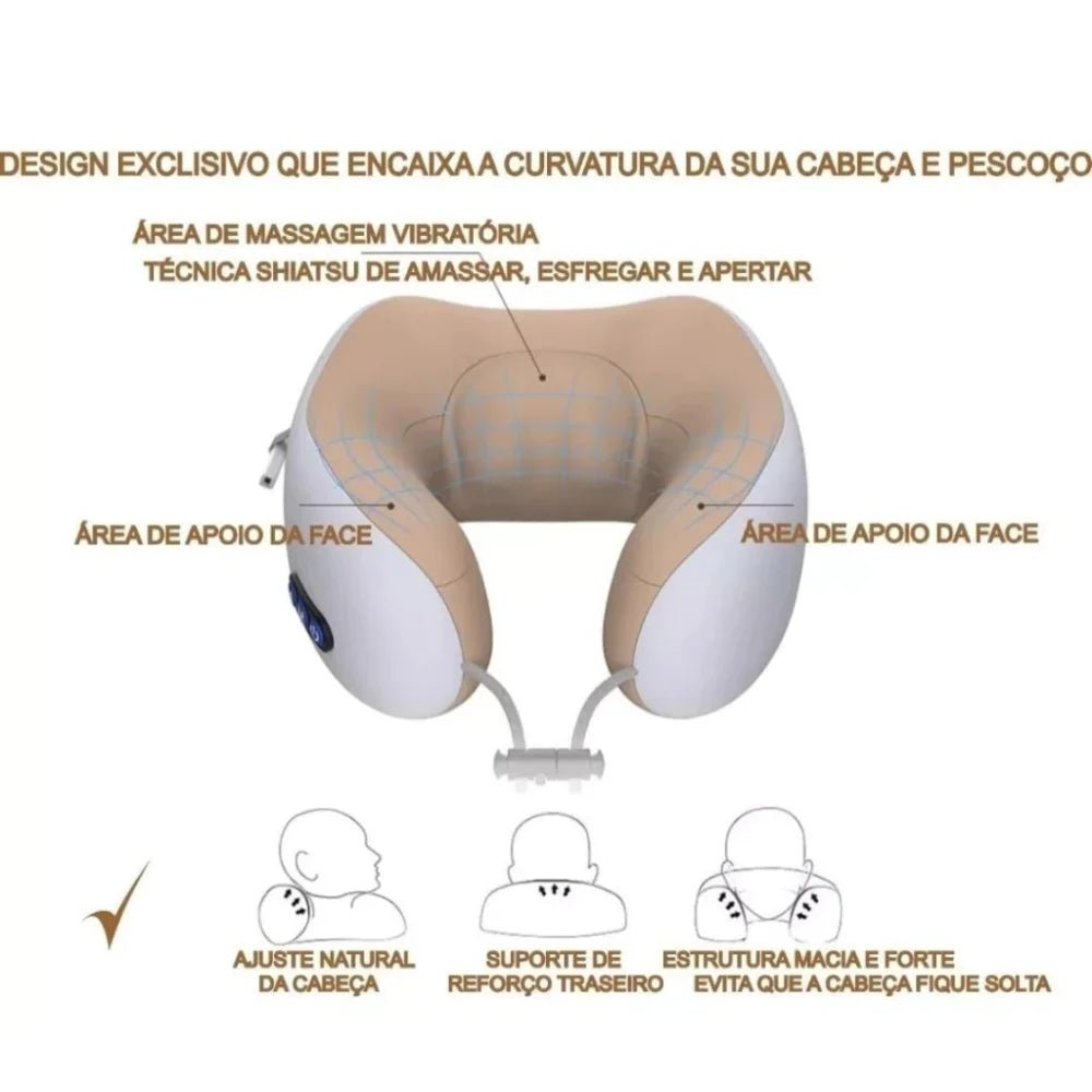 Almofada de Pescoço Massageadora - Chama Oficial