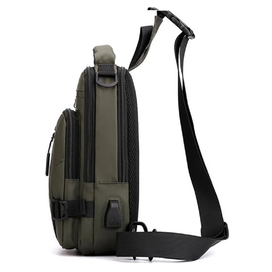 Bolsa Masculina Impermeável com Carregamento USB e Design Multifuncional - Chama Oficial