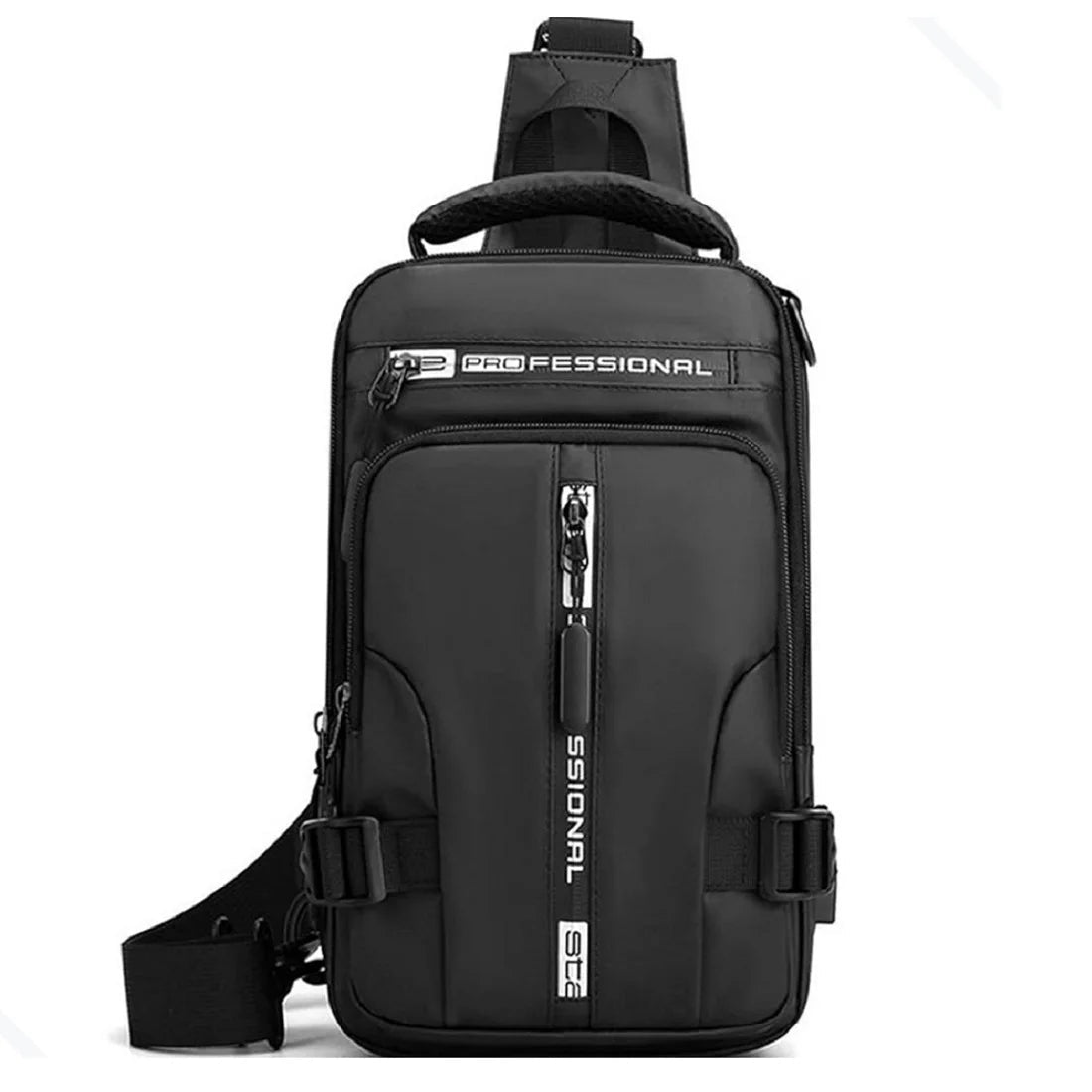 Bolsa Masculina Impermeável com Carregamento USB e Design Multifuncional - Chama Oficial