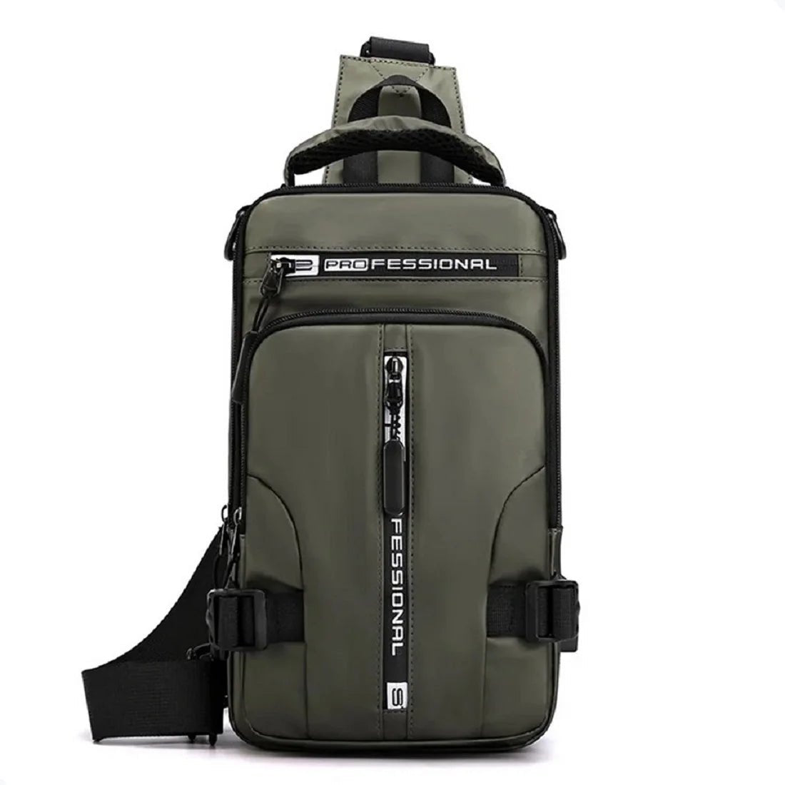 Bolsa Masculina Impermeável com Carregamento USB e Design Multifuncional - Chama Oficial
