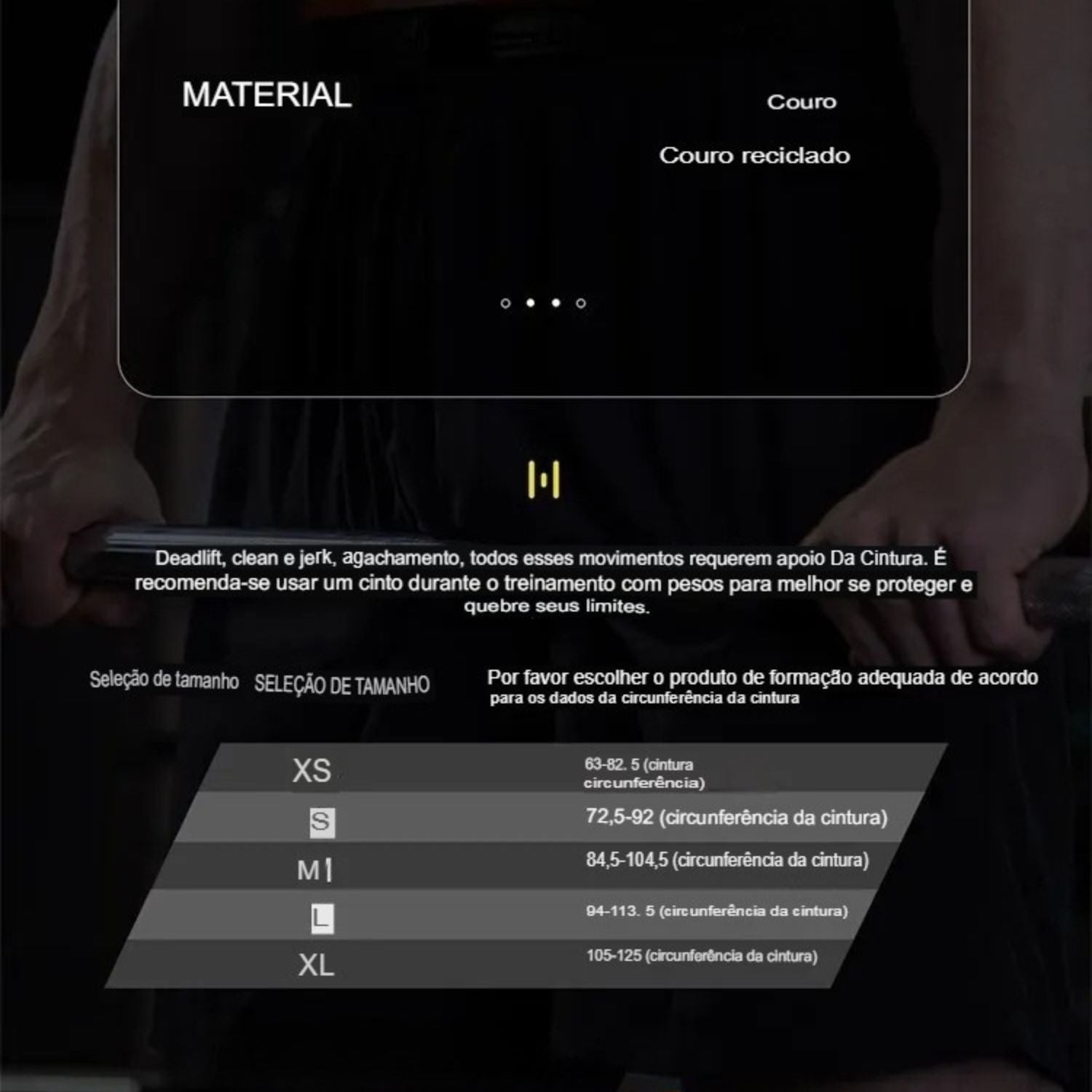 Cinto de Treino em Couro para Levantamento de Peso e Musculação - Chama Oficial