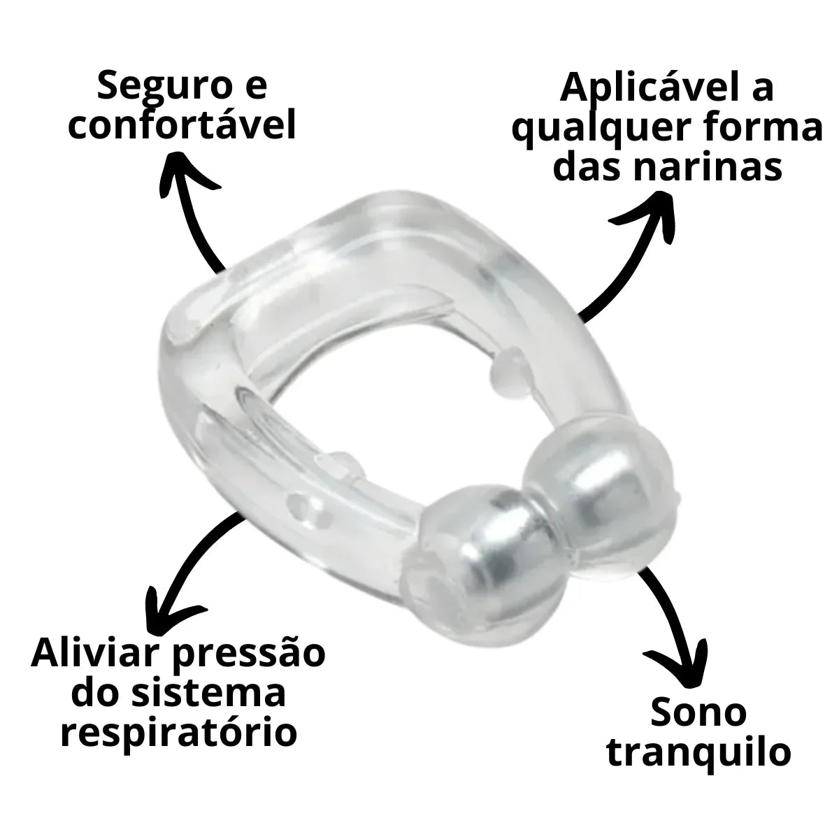 Clipe Nasal Anti Ronco de Silicone para Respiração Mais Livre - Chama Oficial