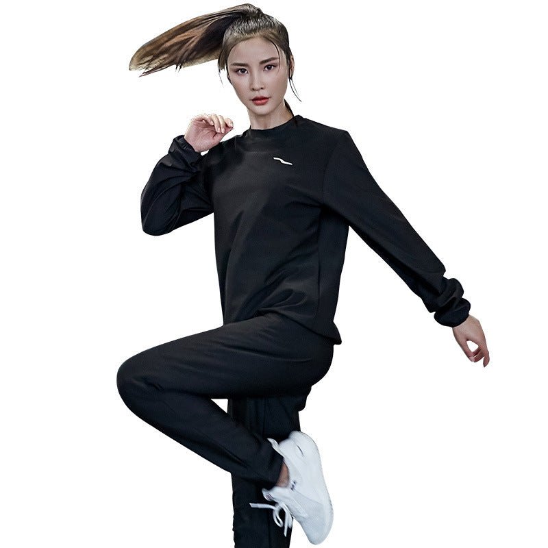 Conjunto Feminino de Moletom com Camiseta de Manga Longa e Calça Jogger - Chama Oficial