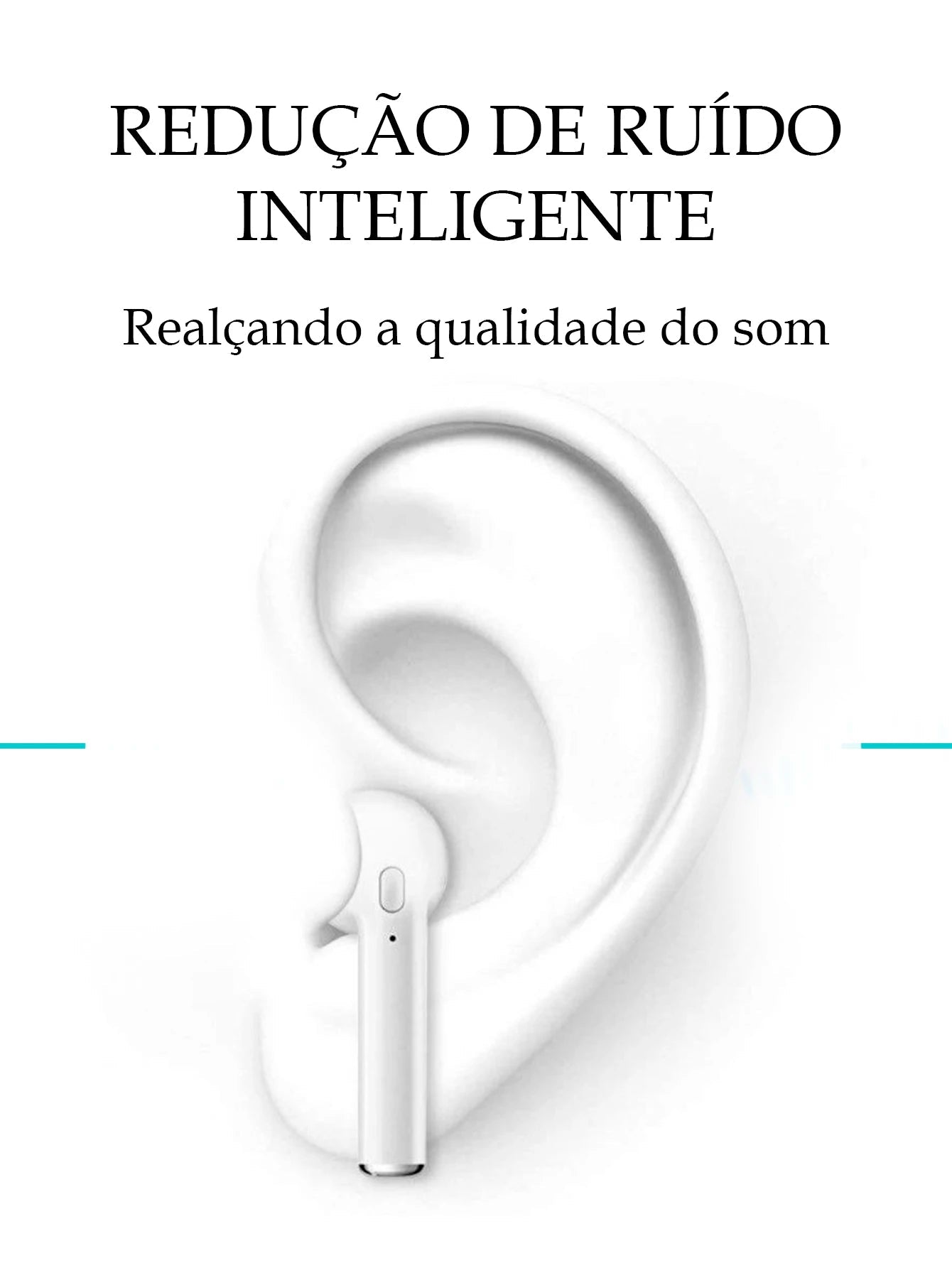 Fone de Ouvido Bluetooth com Som Estéreo e Design Compacto - Chama Oficial
