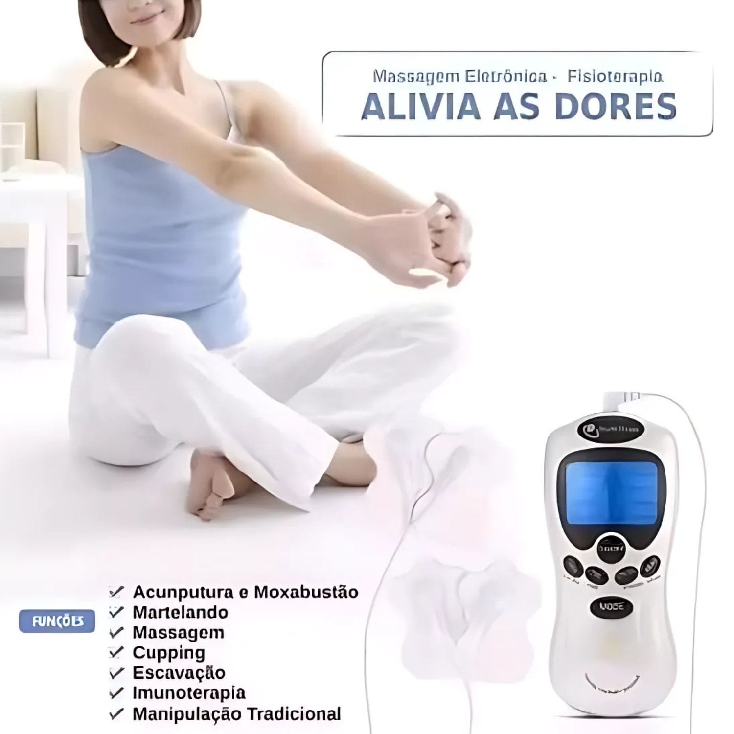 Massageador Elétrico Alívio e Relaxamento com Tecnologia de Pulsos - Chama Oficial