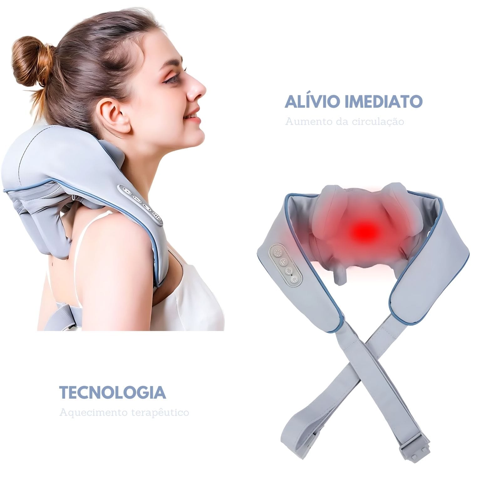 Massageador Elétrico com Terapia de Calor - Chama Oficial