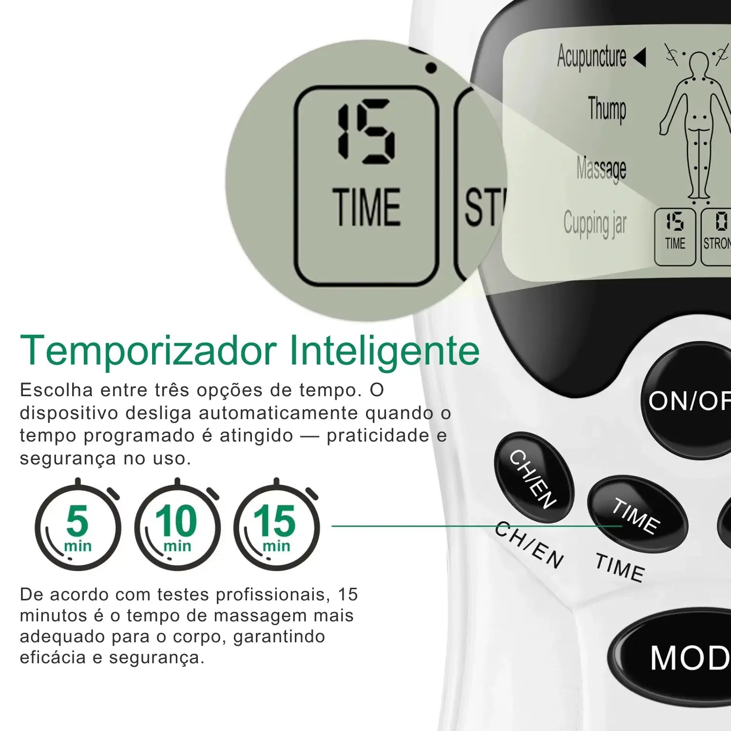 Massageador Elétrico Alívio e Relaxamento com Tecnologia de Pulsos