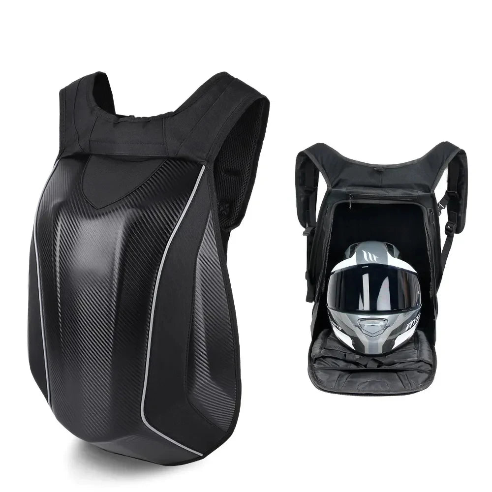 Mochila Impermeável para Motocicleta e Ciclismo – Antirroubo, Refletiva e com Espaço para Capacete - Chama Oficial