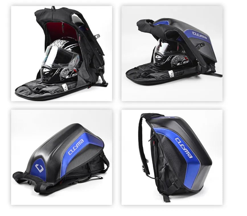 Mochila Impermeável para Motocicleta e Ciclismo – Antirroubo, Refletiva e com Espaço para Capacete - Chama Oficial