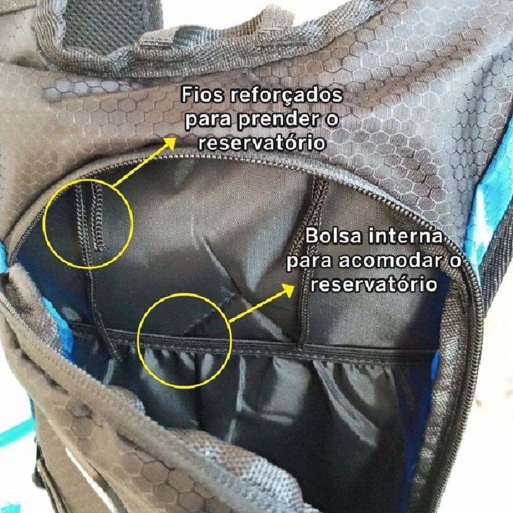 Mochila de Hidratação para Ciclismo, Corrida e Caminhadas - Chama Oficial