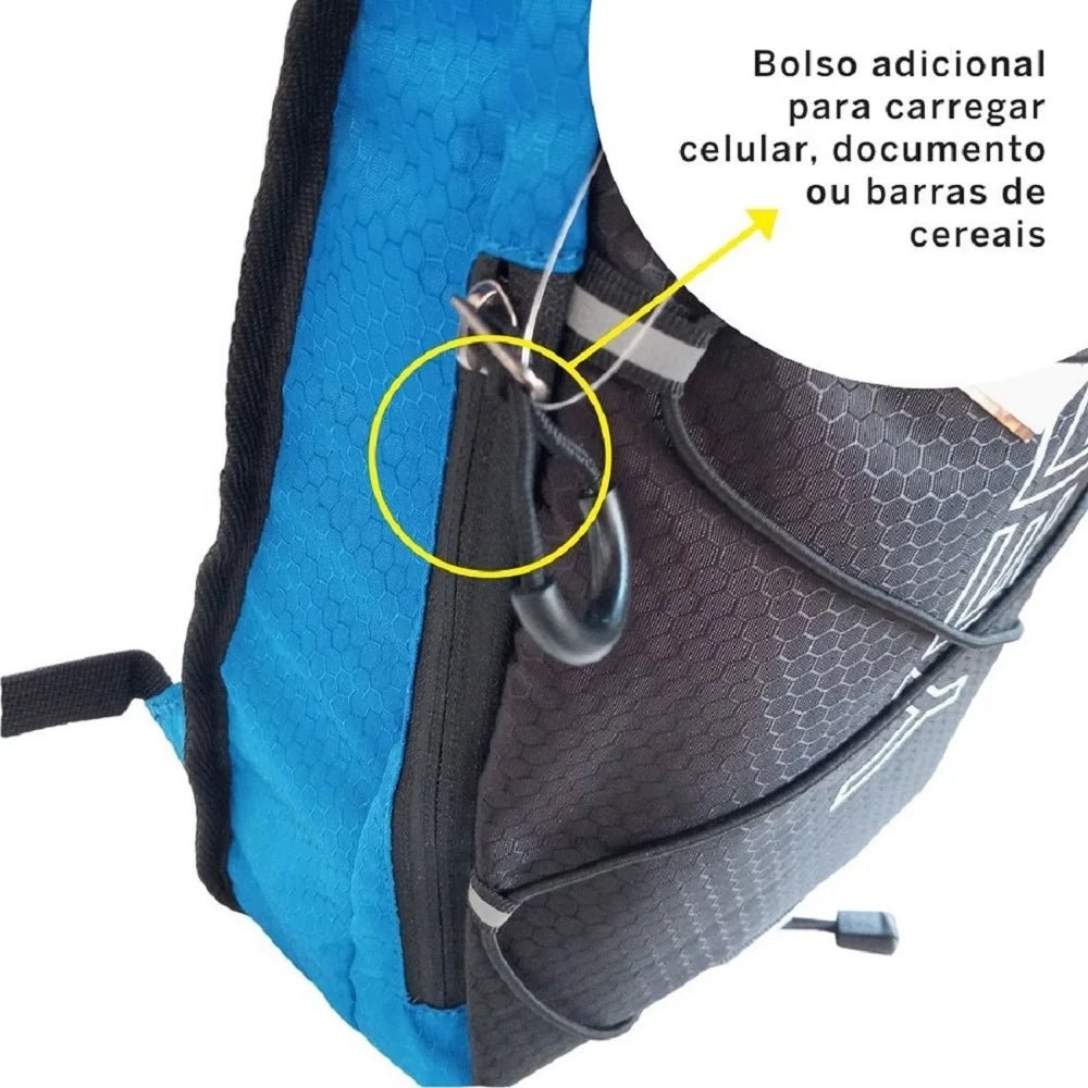 Mochila de Hidratação para Ciclismo, Corrida e Caminhadas - Chama Oficial