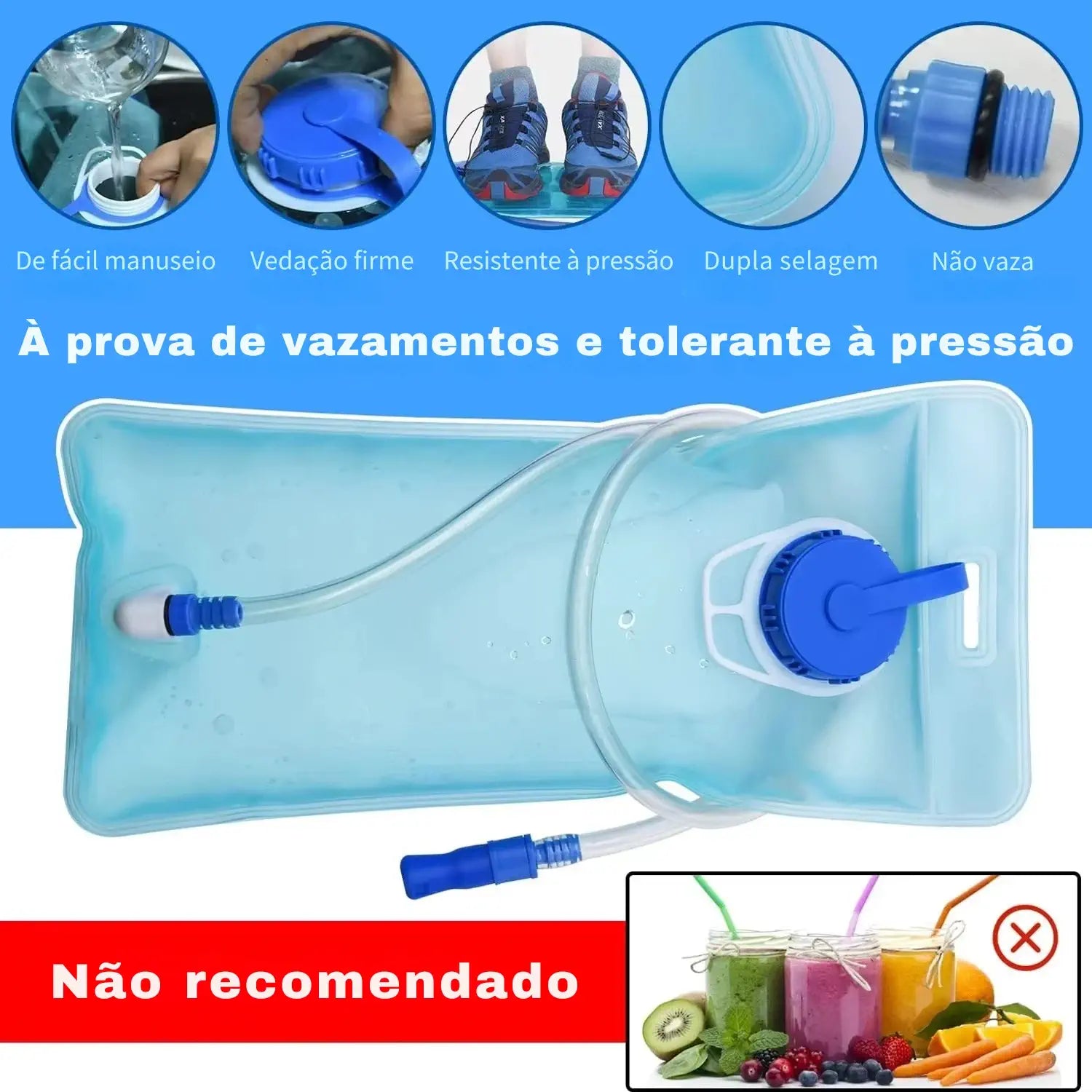 Mochila de Hidratação para Ciclismo, Corrida e Caminhadas