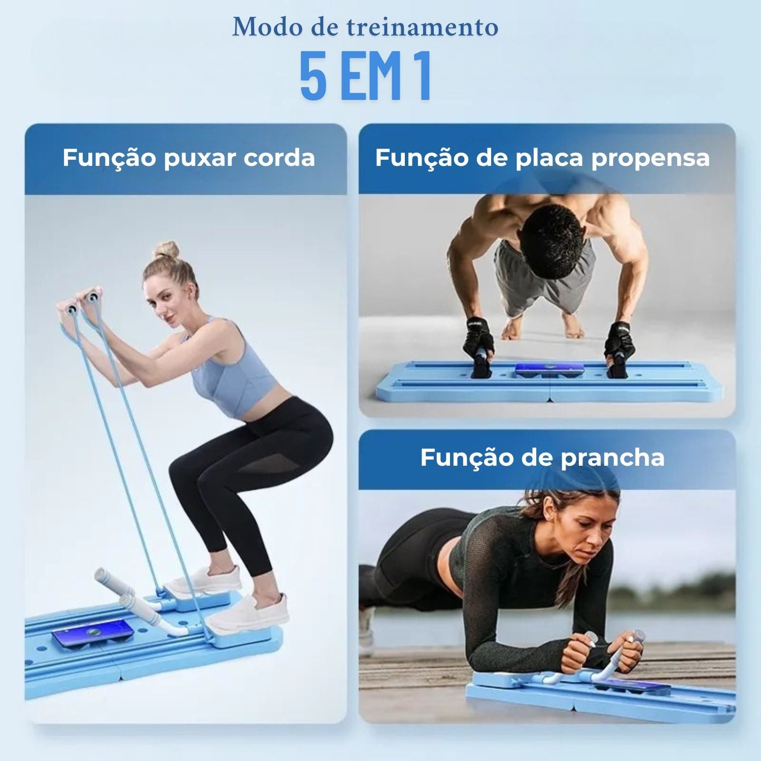 Placa de Exercícios Multifuncional Dobrável - Chama Oficial