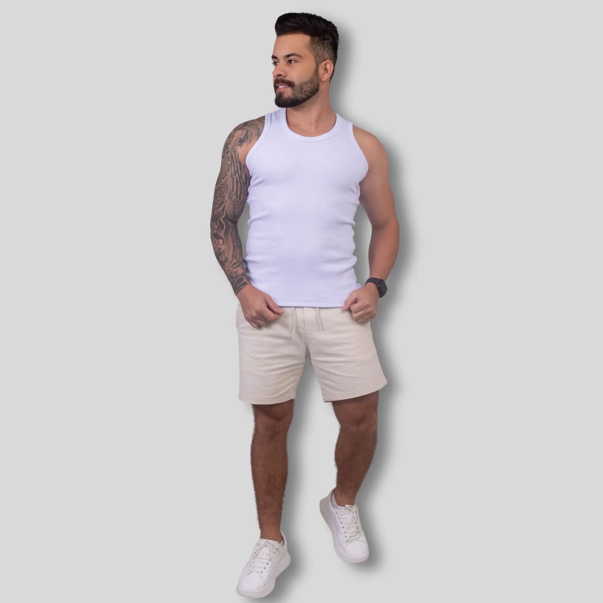 Regata Premium Masculina Slim Fit com Toque Macio - Chama Oficial