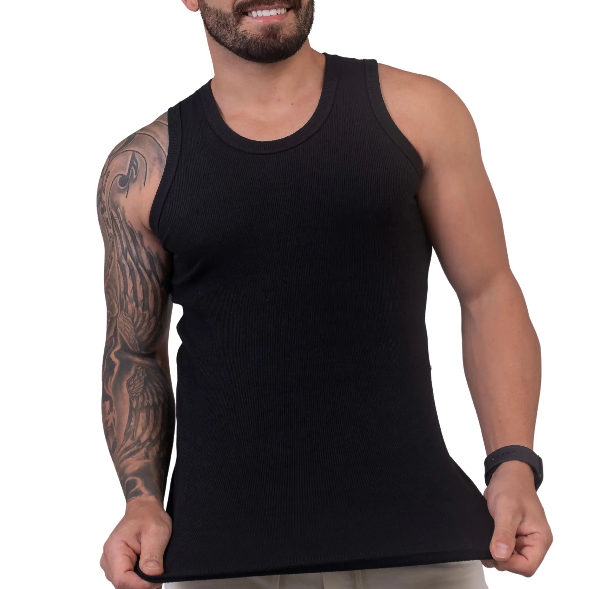 Regata Premium Masculina Slim Fit com Toque Macio - Chama Oficial