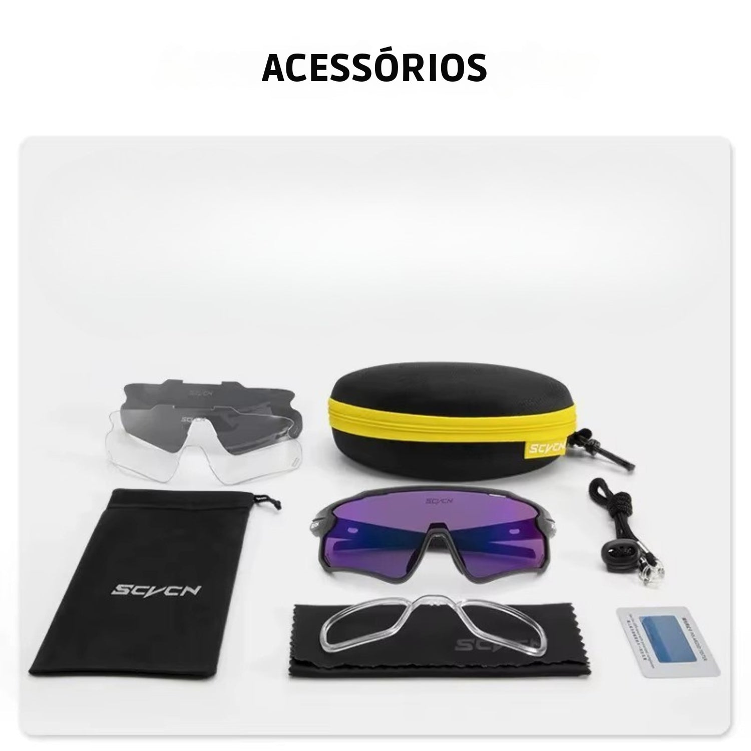 Óculos de Sol Fotocrômicos para Ciclismo, Dia a Dia e Atividades ao Ar Livre - Chama Oficial