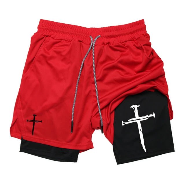 Shorts Esportivo Masculino 2 em 1 para Treino e Corrida, Secagem Rápida e Conforto Total COMPRE 2, GANHE 1 GRÁTIS - Chama Oficial