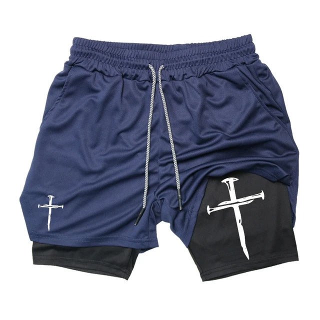 Shorts Esportivo Masculino 2 em 1 para Treino e Corrida, Secagem Rápida e Conforto Total COMPRE 2, GANHE 1 GRÁTIS - Chama Oficial