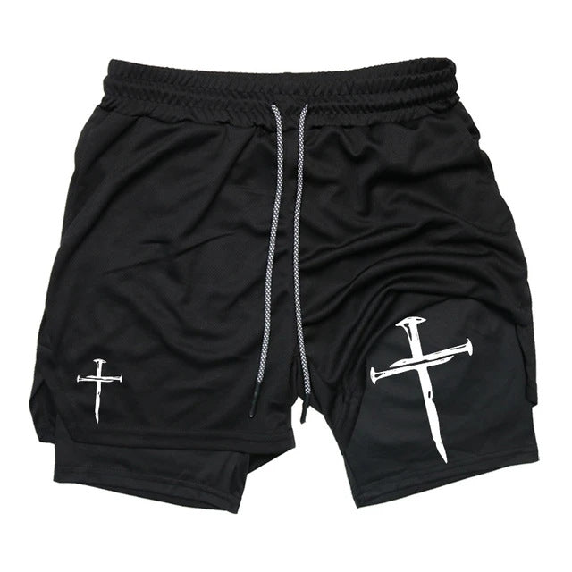 Shorts Esportivo Masculino 2 em 1 para Treino e Corrida, Secagem Rápida e Conforto Total COMPRE 2, GANHE 1 GRÁTIS - Chama Oficial