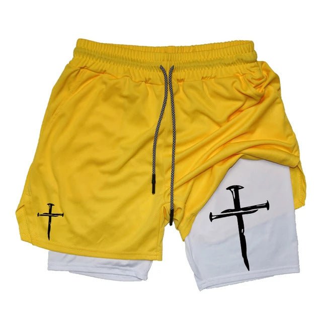 Shorts Esportivo Masculino 2 em 1 para Treino e Corrida, Secagem Rápida e Conforto Total COMPRE 2, GANHE 1 GRÁTIS - Chama Oficial