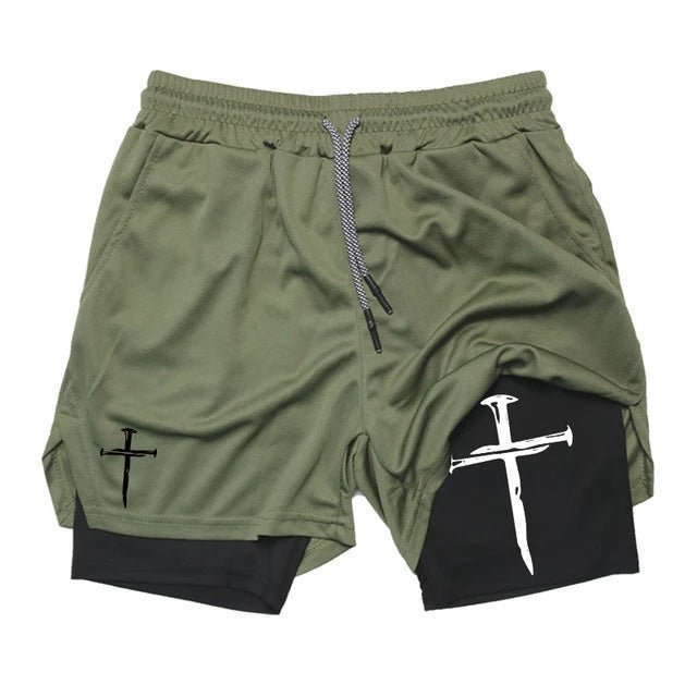 Shorts Esportivo Masculino 2 em 1 para Treino e Corrida, Secagem Rápida e Conforto Total COMPRE 2, GANHE 1 GRÁTIS - Chama Oficial