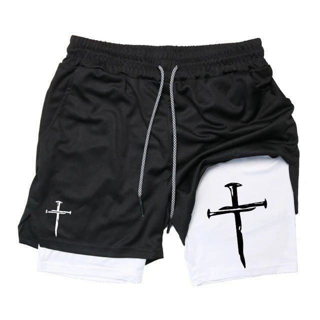 Shorts Esportivo Masculino 2 em 1 para Treino e Corrida, Secagem Rápida e Conforto Total COMPRE 2, GANHE 1 GRÁTIS - Chama Oficial