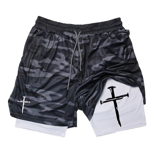 Shorts Esportivo Masculino 2 em 1 para Treino e Corrida, Secagem Rápida e Conforto Total COMPRE 2, GANHE 1 GRÁTIS - Chama Oficial