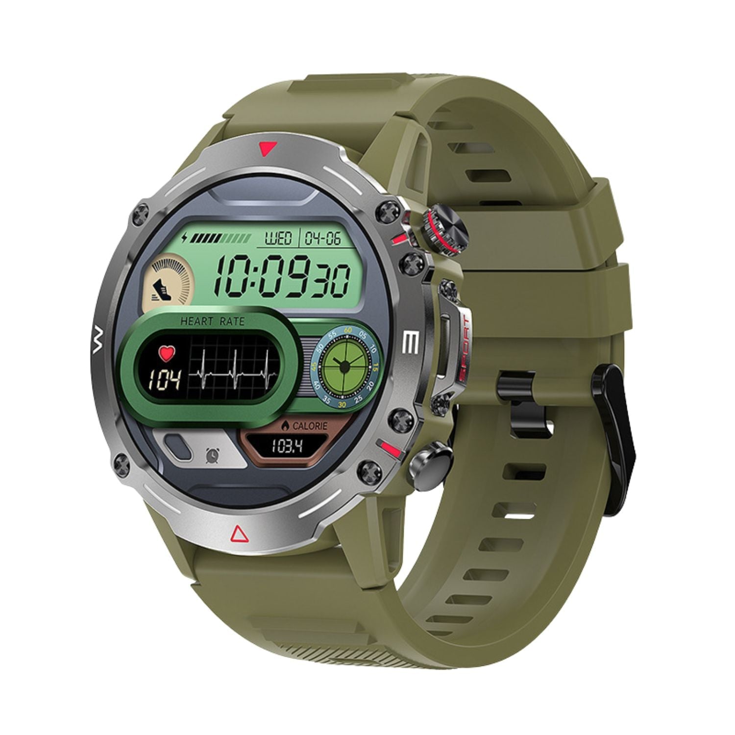 Smartwatch AMOLED 1,43” | Chamadas Hi-Fi | Resistente Militar | Multi Esportes - Chama Oficial
