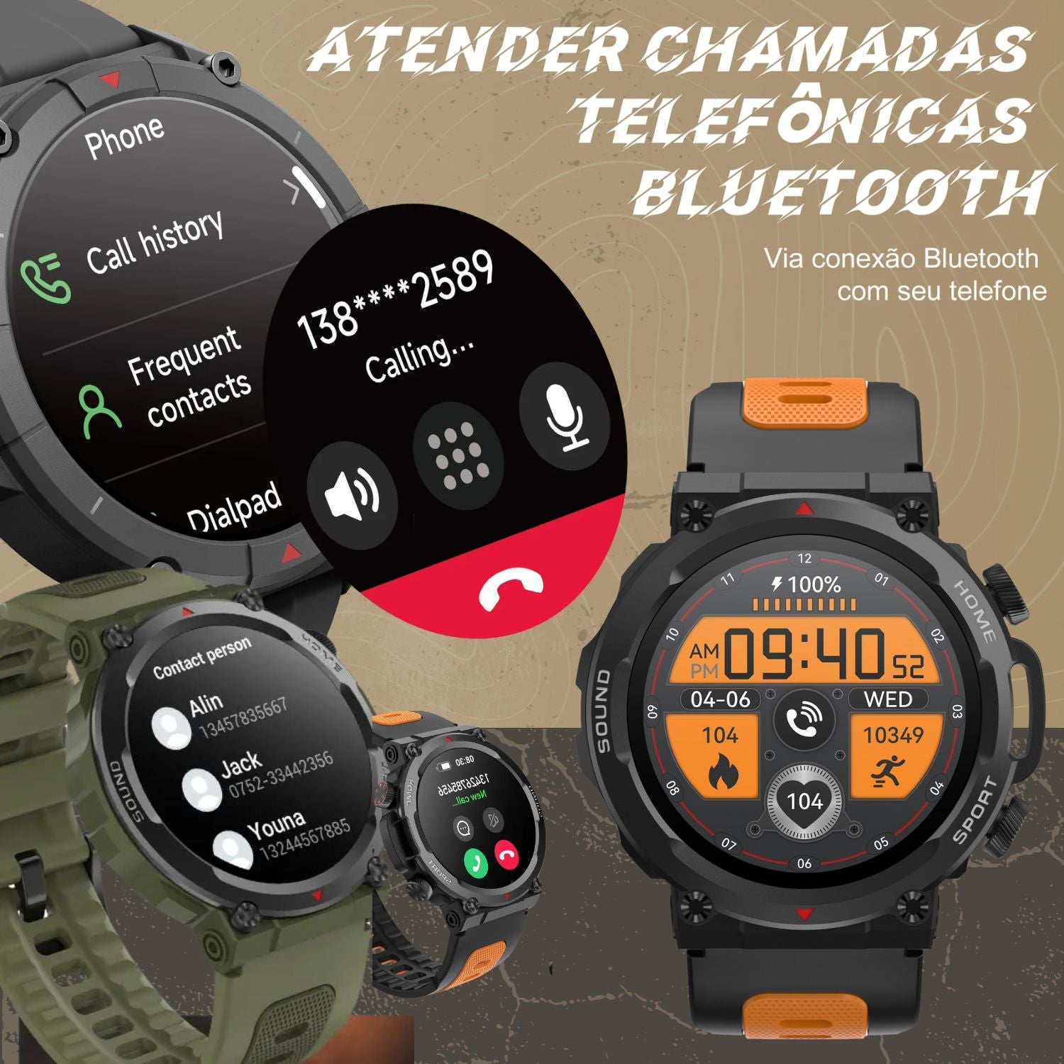Smartwatch Premium com Tela Ultra HD e Monitoramento de Saúde - Chama Oficial