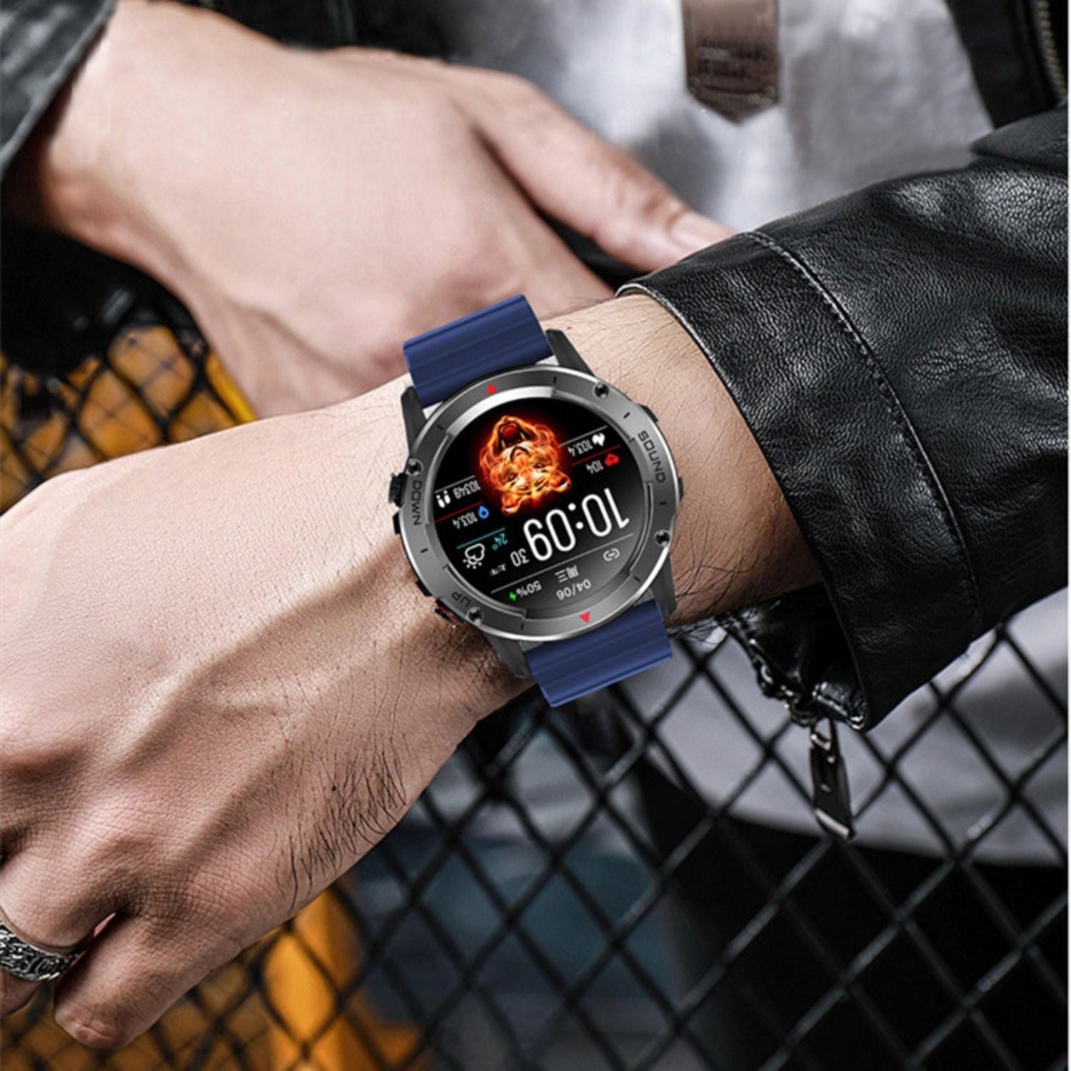 Smartwatch Resistente Militar | 1,39” HD | Chamadas Hi-Fi | Monitoramento de Saúde - Chama Oficial