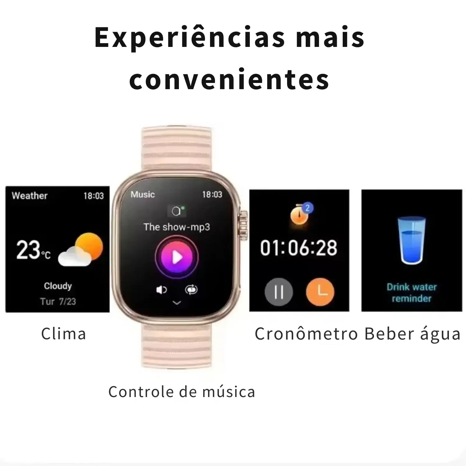 Smartwatch Tela AMOLED, Chamadas Bluetooth e Monitoramento Completo