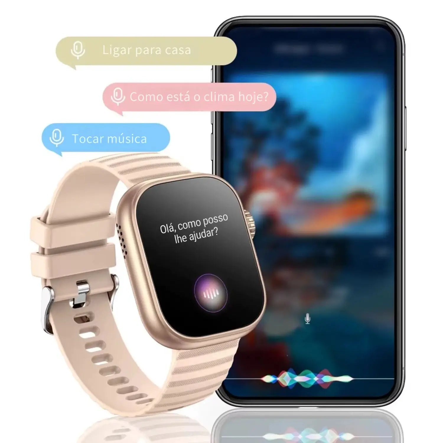 Smartwatch Tela AMOLED, Chamadas Bluetooth e Monitoramento Completo