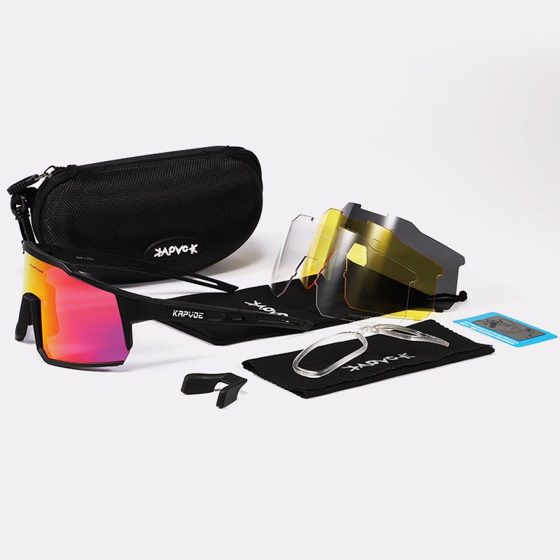Óculos Esportivos com Lentes Intercambiáveis, Proteção UV400 e Conforto Extremo - Chama Oficial