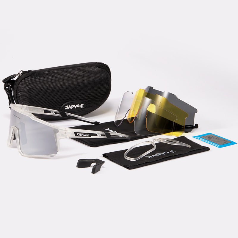 Óculos Esportivos com Lentes Intercambiáveis, Proteção UV400 e Conforto Extremo - Chama Oficial