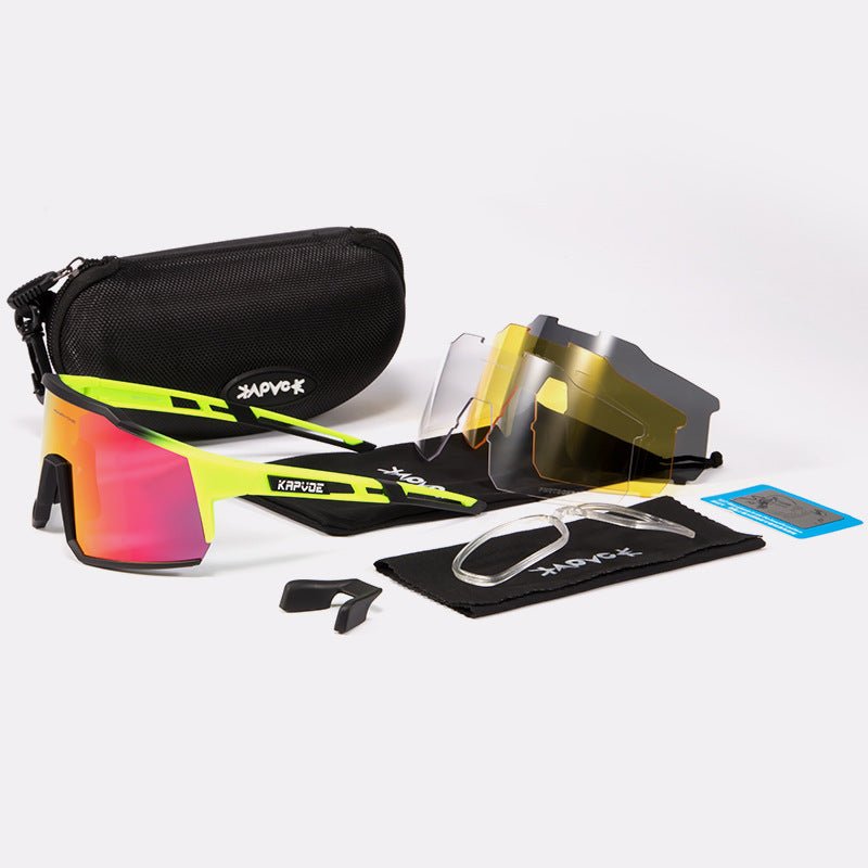 Óculos Esportivos com Lentes Intercambiáveis, Proteção UV400 e Conforto Extremo - Chama Oficial