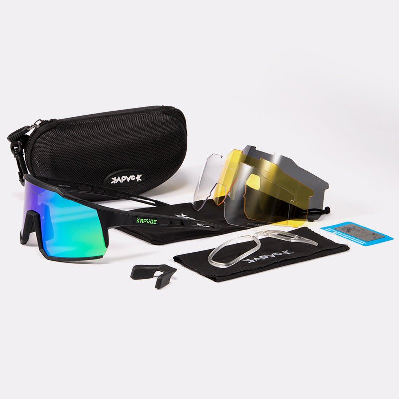 Óculos Esportivos com Lentes Intercambiáveis, Proteção UV400 e Conforto Extremo - Chama Oficial