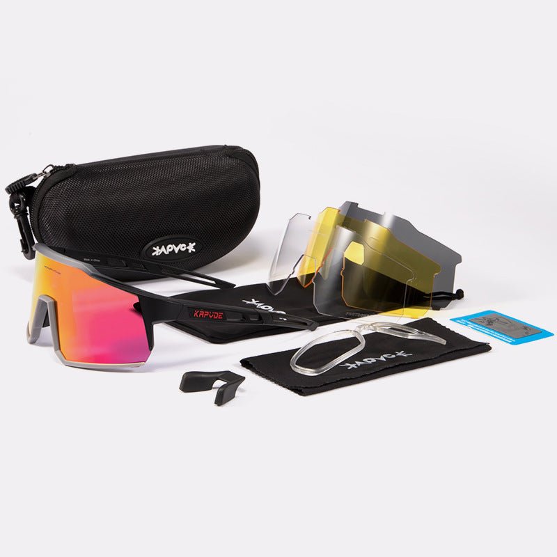 Óculos Esportivos com Lentes Intercambiáveis, Proteção UV400 e Conforto Extremo - Chama Oficial