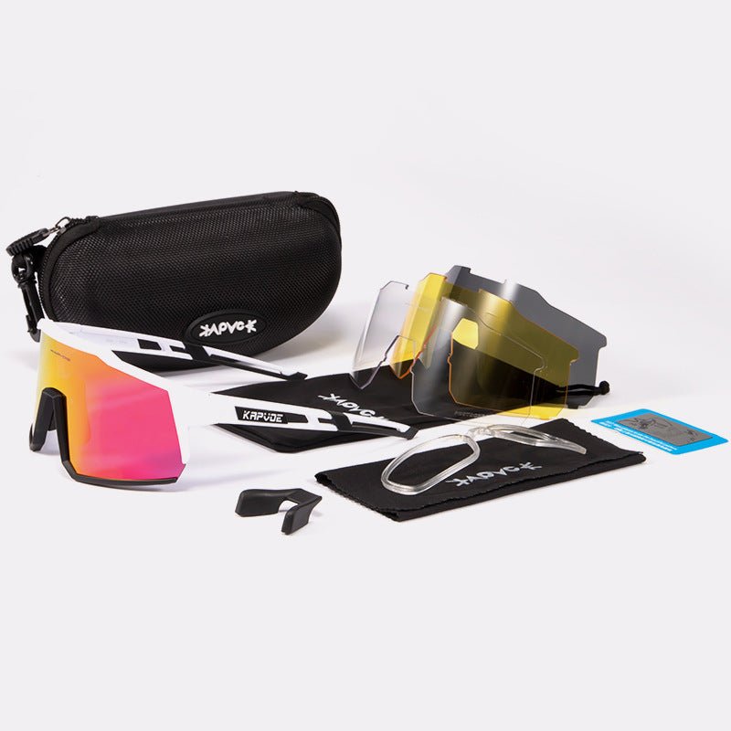 Óculos Esportivos com Lentes Intercambiáveis, Proteção UV400 e Conforto Extremo - Chama Oficial